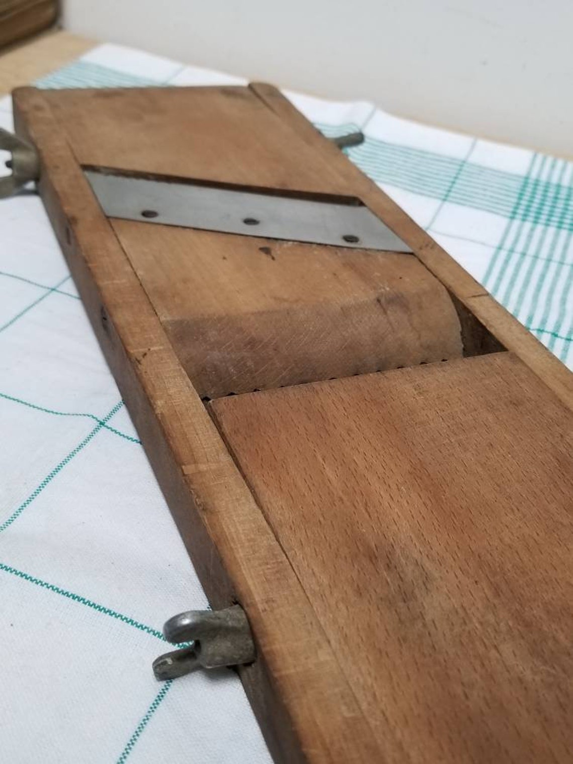 Vintage French Antique Kitchen Wood Mandolin Vegetable Slicer Etsy