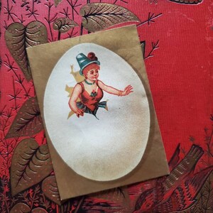 Vintage französische Osterephemera 1920s Werbekarte. L'Aymard Epicerie Auch Werbekarte