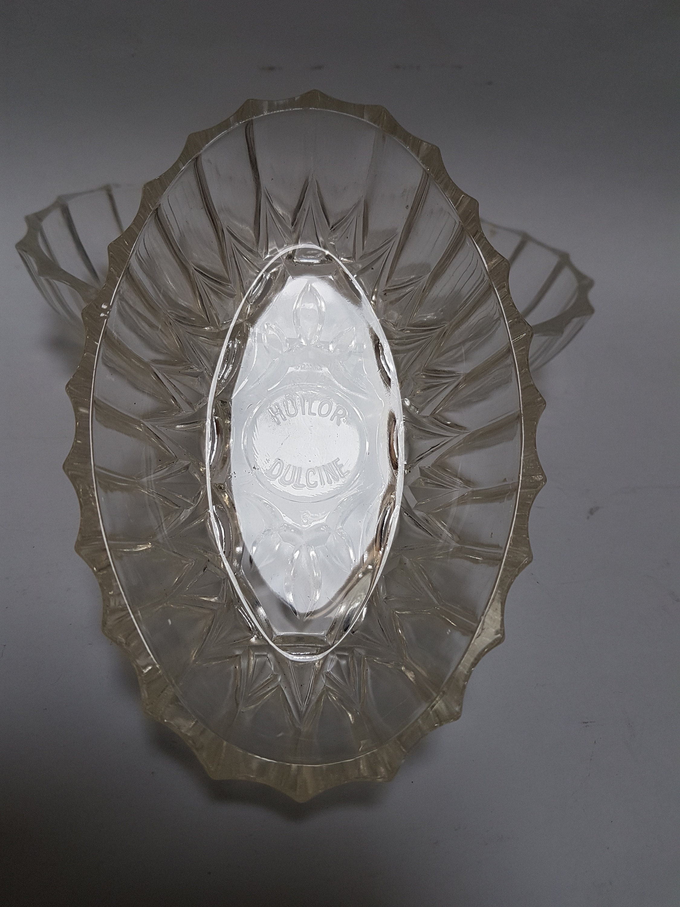 coupelles en verre ambré - forme triangulaire organique - années 1970