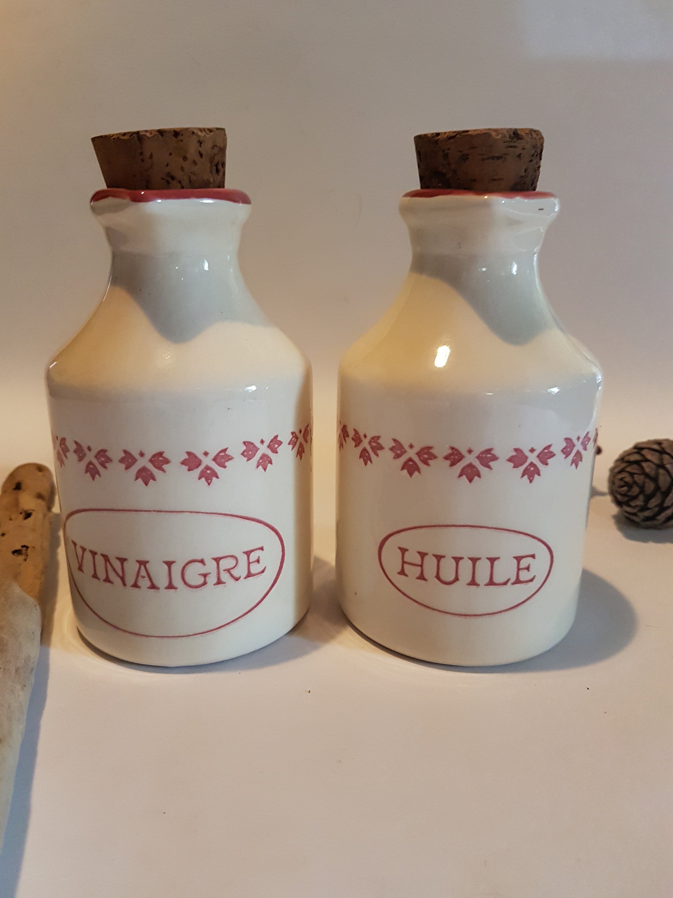 Pots d'huile et de Vinaigre Condiment Allemands Schramberg Smf Vintage, Huile Vinaigre, Cuisine Camp