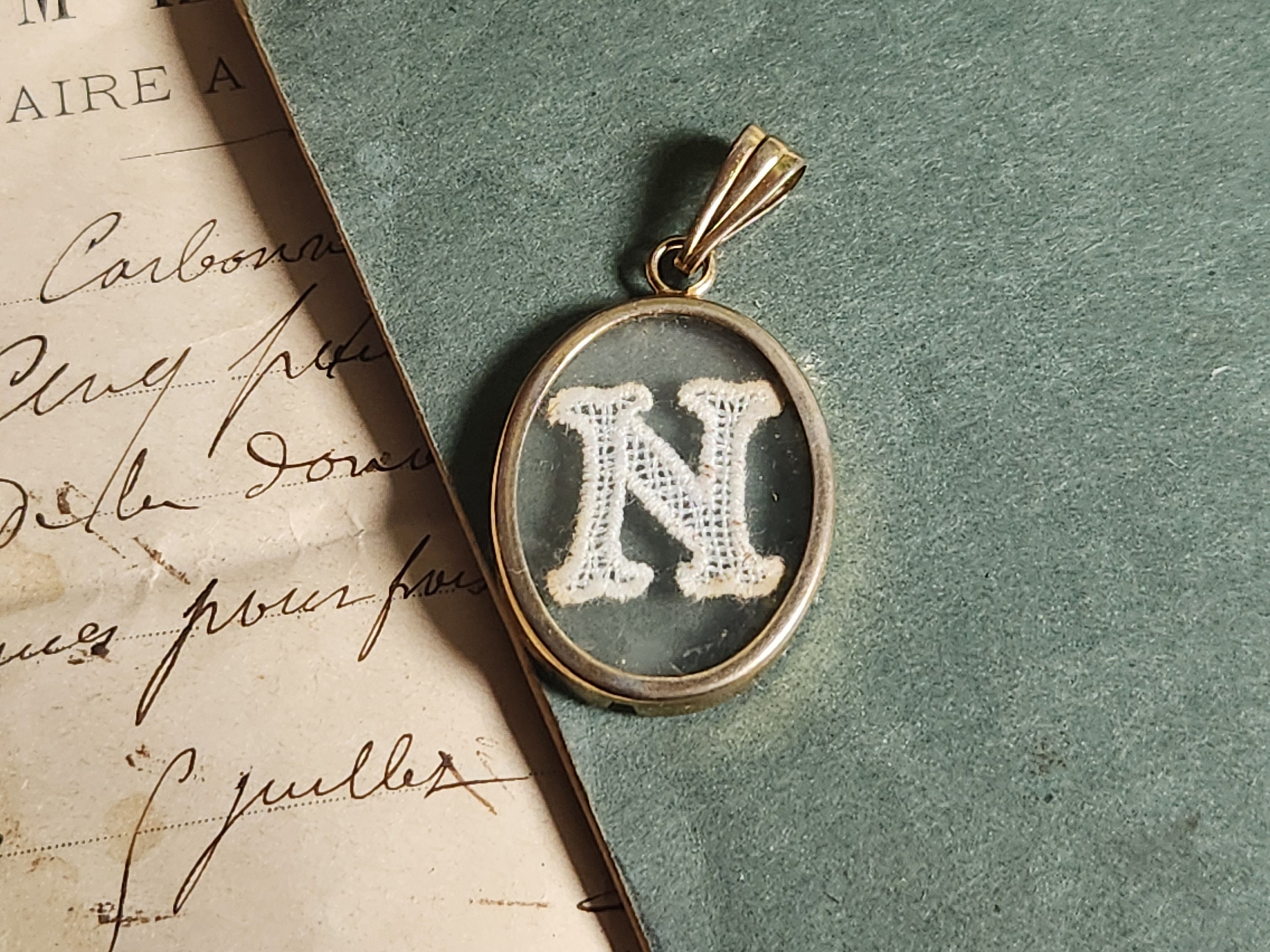N name gold locket deals
