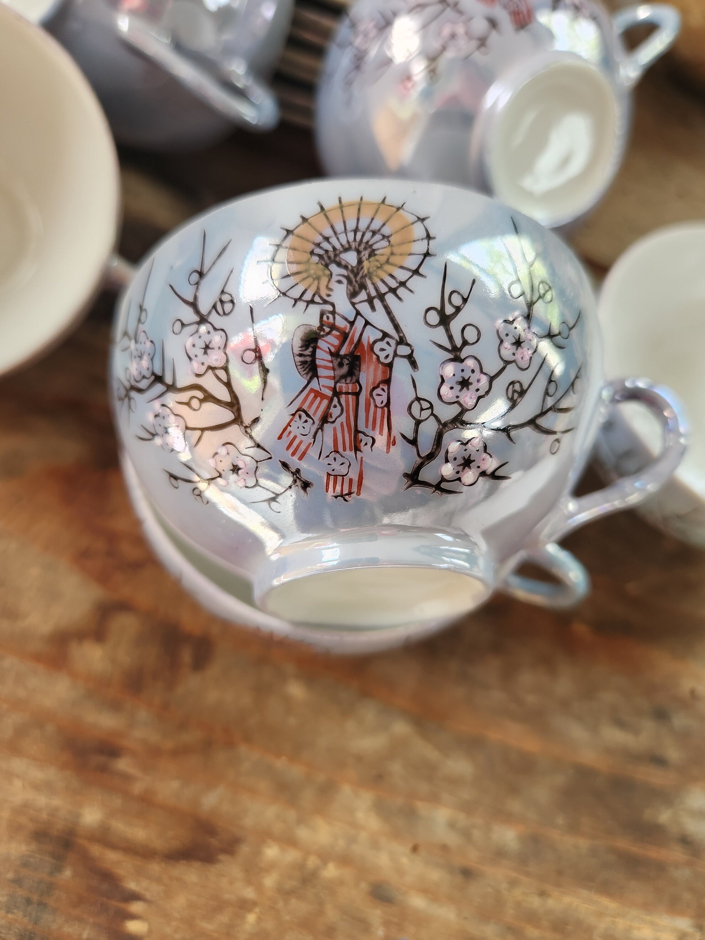 Blue geisha teacup - Etsy 日本