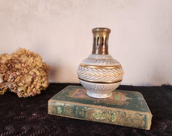 Lampe BERGER en grès BREUGNOT style champêtre