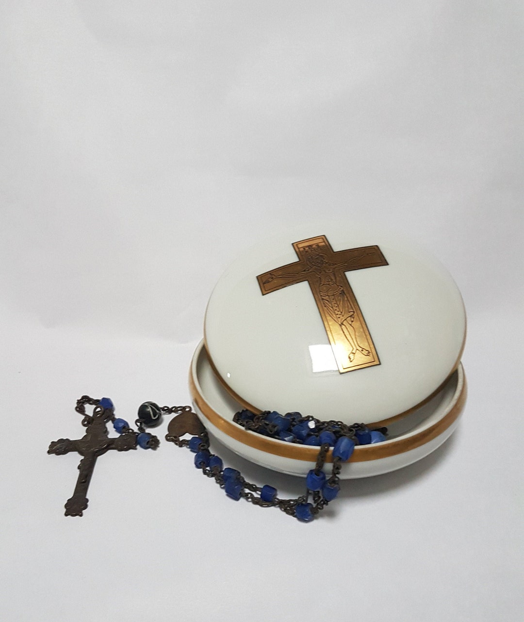 Vintage Castel SA Limoges Porcelain Bowl Gold Crucifix  Etsy 日本