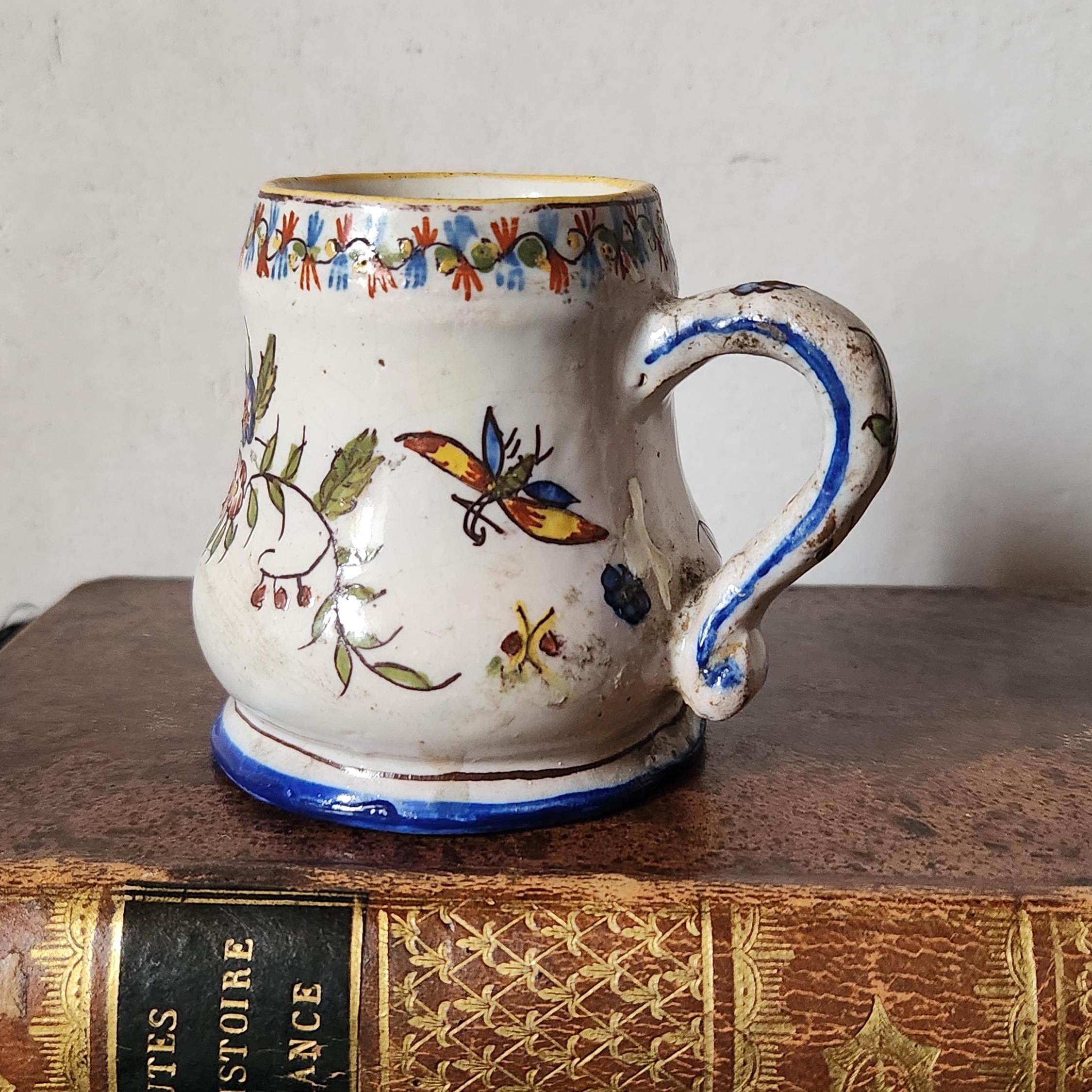 Vase Ancien Rouen France - Soliflore En Céramique - Bon état