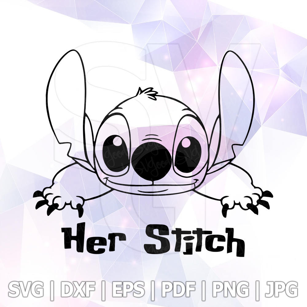 Download Lilo and Stitch Peeking Her Stitch His Angel SVG DXF EPS ...