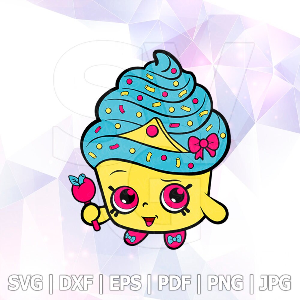 Download Shopkins Cupcake Queen SVG DXF EPS Png Layered Cut File ...