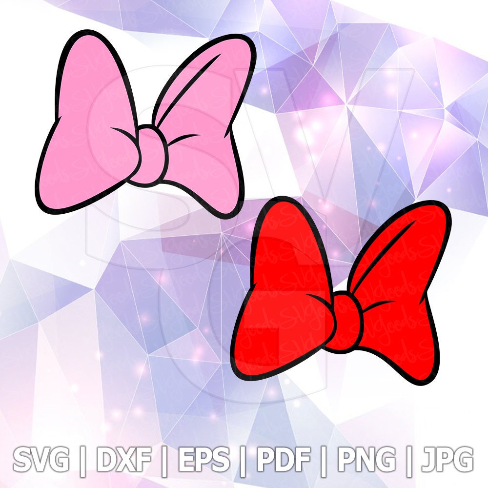 Download Minnie Mouse Red Pink Bows Layered SVG DXF EPS Vector | Etsy