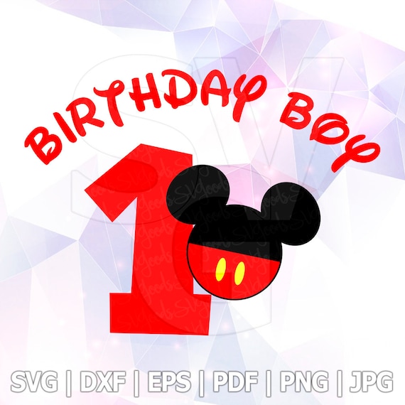 Download One birthday boy Mickey Mouse SVG Layered Vector Cut File ...
