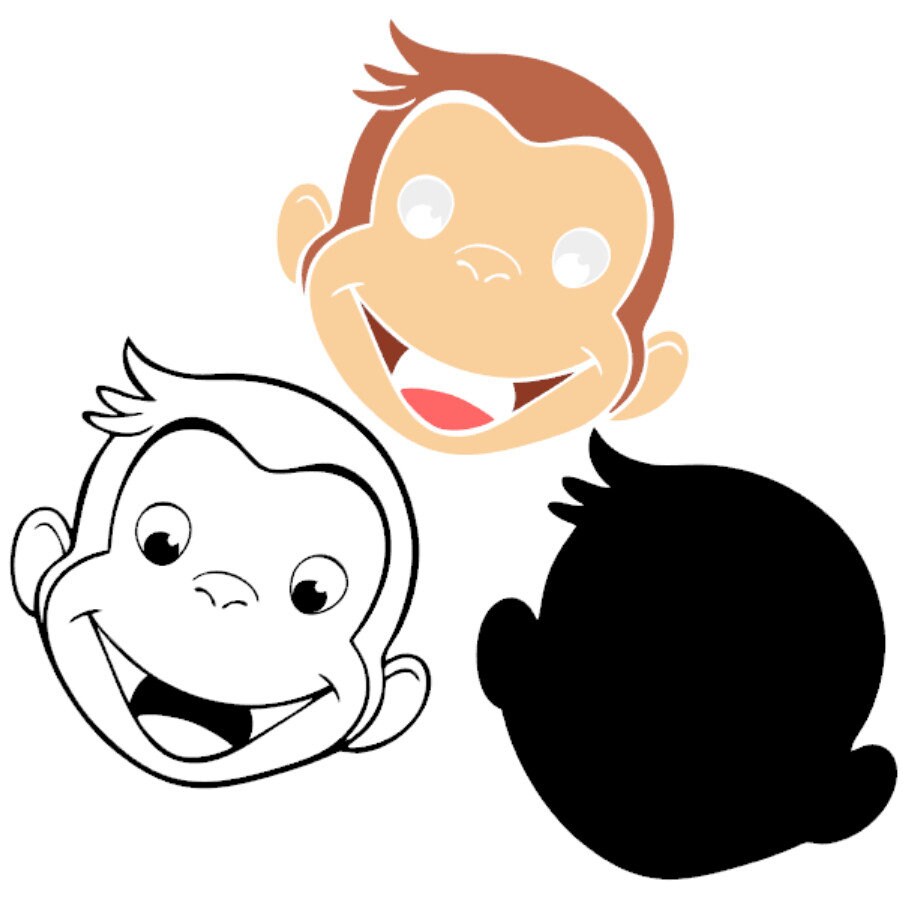 curious-george-head-svg-dxf-layered-cut-file-cricut-silhouette-etsy