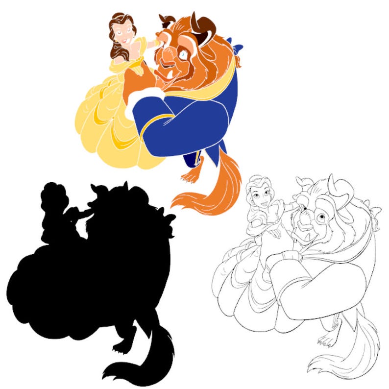 Download Beauty And The Beast Svg Dxf Layered Cut File Cricut Designs Silhouette Party Supply Decorations Vinyl Decal Princess Belle Chip Mrs Potts Clip Art Art Collectibles