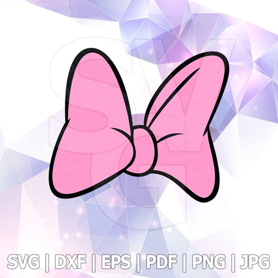 Download Minnie Mouse Pink Bow Layered SVG DXF EPS Vector ...