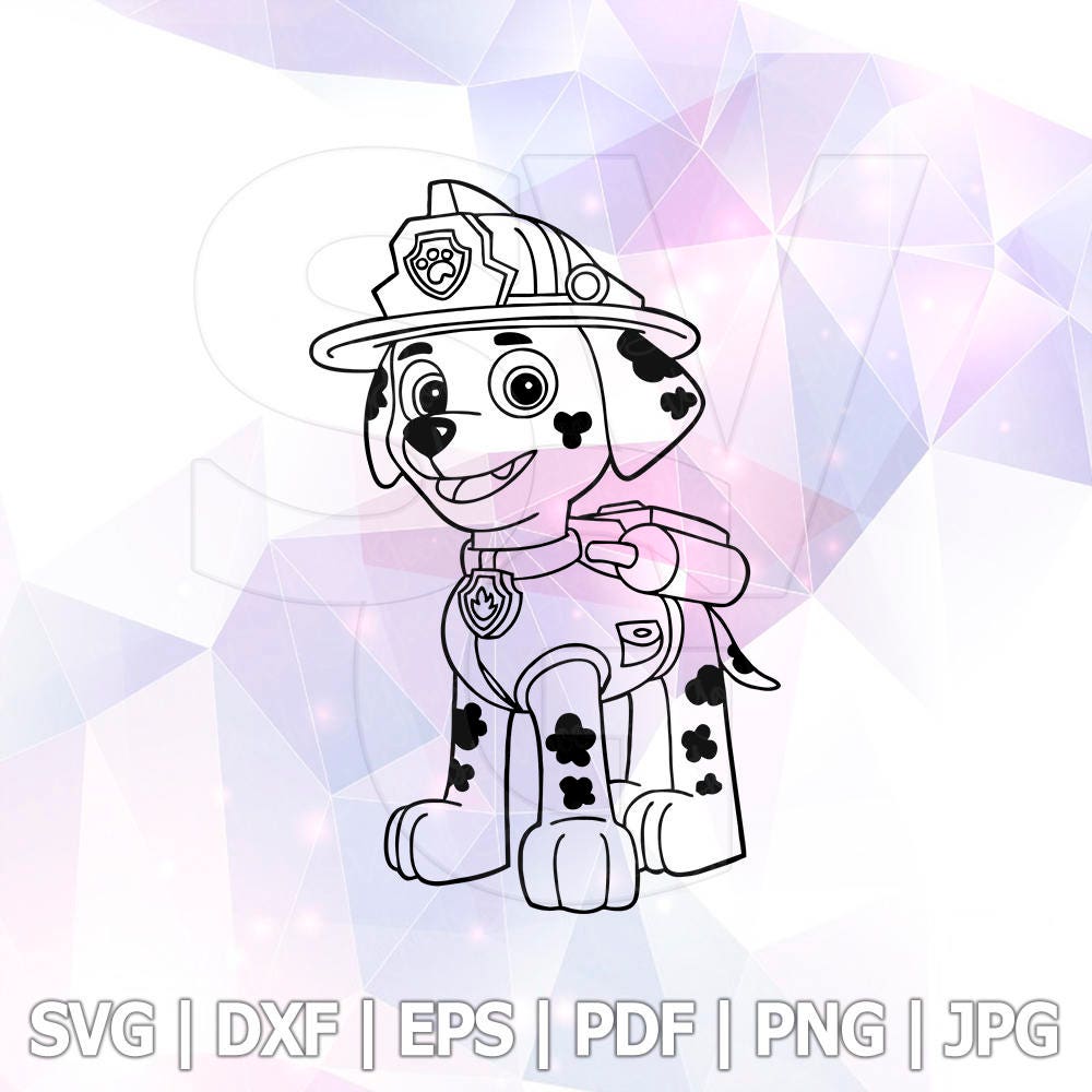 Download SVG DXF Paw Patrol Marshall Vector Cut Files Cricut ...