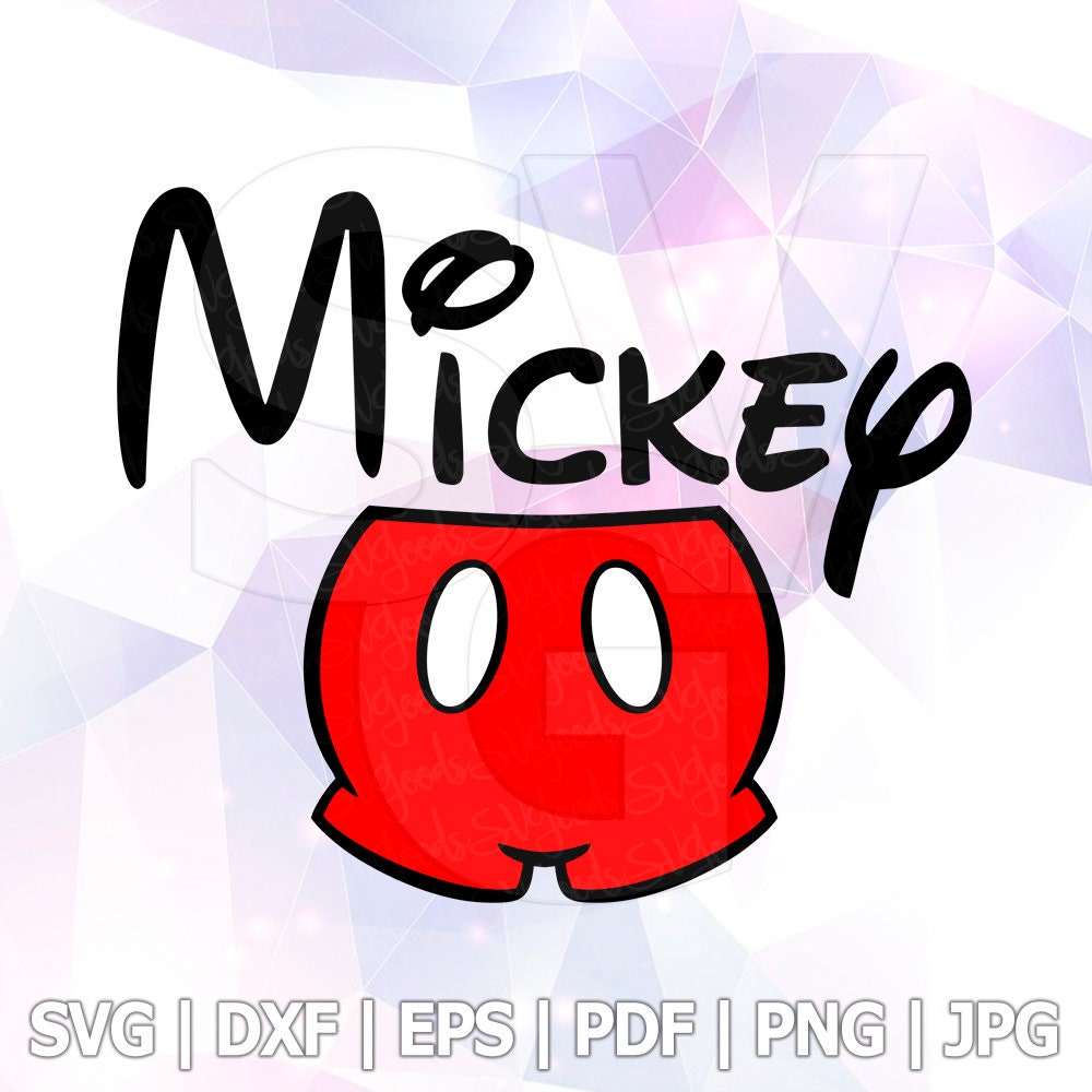 LAYERED Mickey Mouse Red Pants SVG Vector Design Cricut Cameo | Etsy