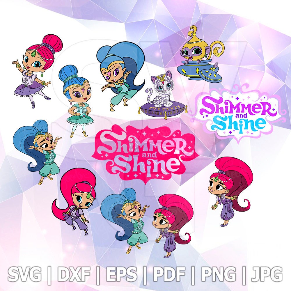 Download SVG Shimmer and Shine Clip Art Layered Cut Files Cricut | Etsy