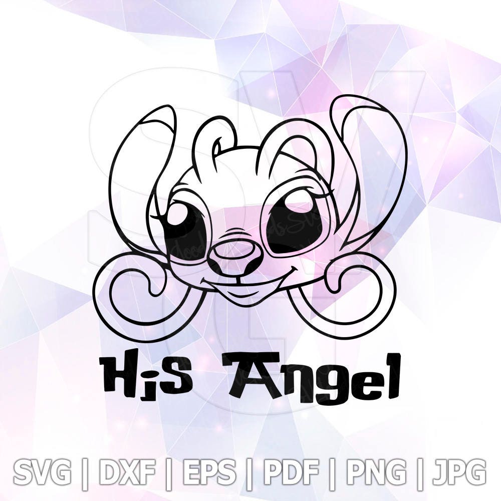 Download Lilo and Stitch Peeking Her Stitch His Angel SVG DXF EPS ...