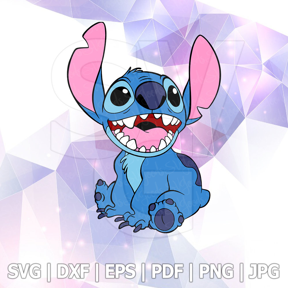 Download Lilo and Stitch Sit Layered Vector Cut Files SVG DXF EPS ...