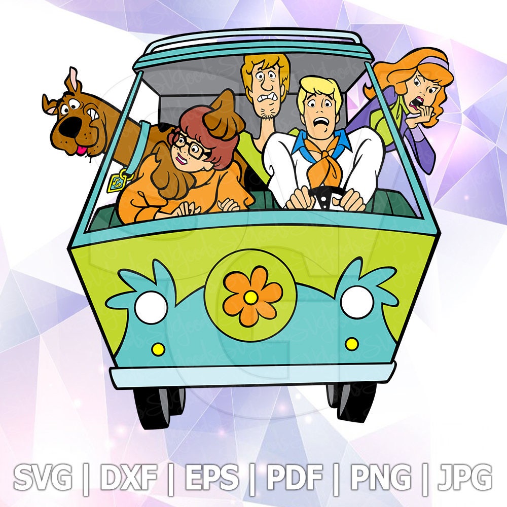Download Scooby Doo Car Layered SVG DXF EPS Cutting Vector Files | Etsy