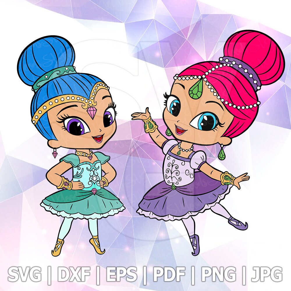 Download Shimmer and Shine SVG DXF PNG Layered Cut File Cricut ...