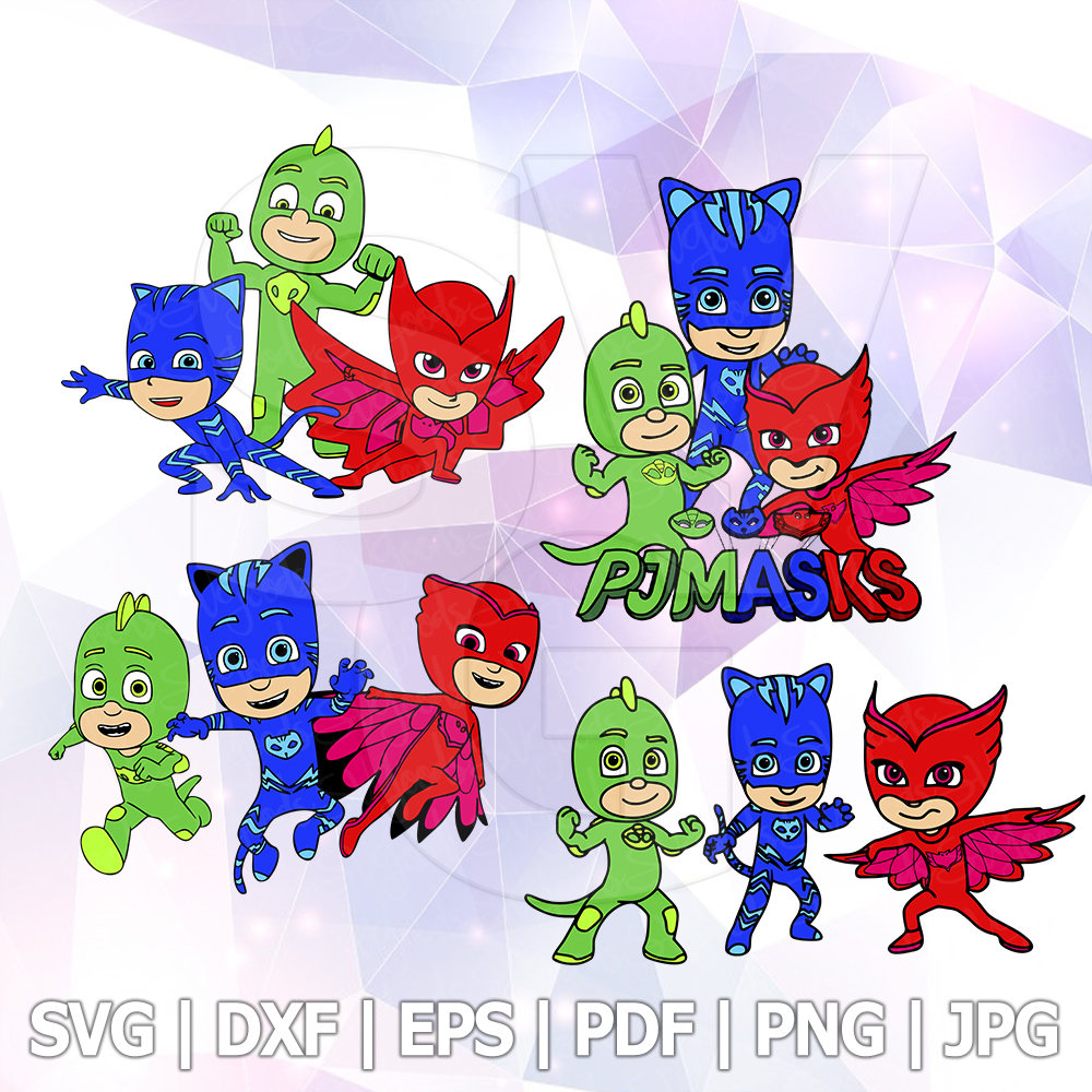 Download PJ Masks SVG DXF Eps Layered Vector Cut Files Cricut ...