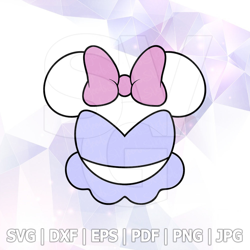 Download Daisy Duck Bow SVG DXF Mickey Minnie Mouse Donald Layered ...