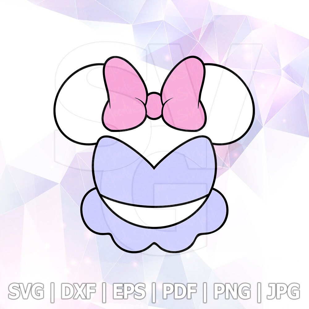 Download Daisy Duck Bow SVG DXF Mickey Minnie Mouse Donald Layered ...