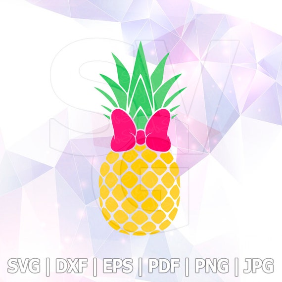 Download Pineapple Bow Monogram Fruit SVG DXF Layered Cut File ...