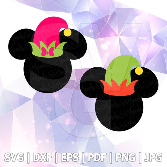 Download Mickey and Minnie Mouse Elfs Layered SVG DXF EPS Vector | Etsy