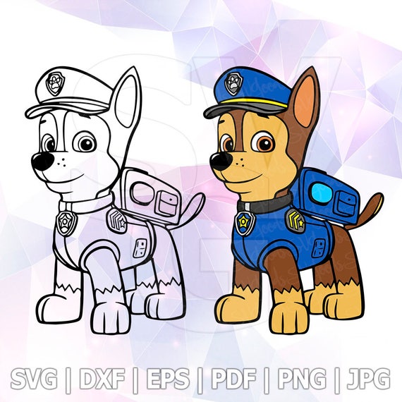 Download SVG DXF Paw Patrol Chase Vector LAYERED Cut Files Cricut | Etsy