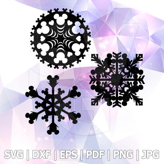 Mickey Minnie Mouse Christmas Snowflakes SVG DXF EPS Vector Etsy