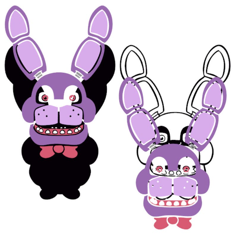 Download FNAF Five nights at Freddy Characters Layered SVG DXF ...