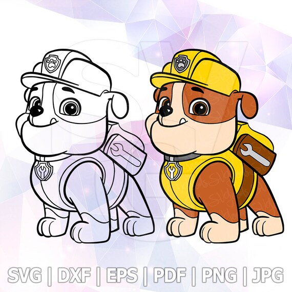 Paw Patrol Rubble SVG DXF Vector LAYERED Cut Files Cricut | Etsy