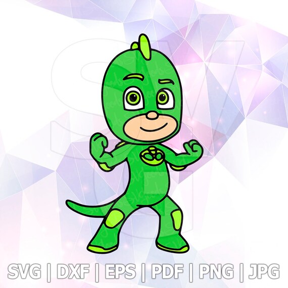PJ Masks Gekko SVG DXF Eps Layered Cut Files Cricut Designs | Etsy