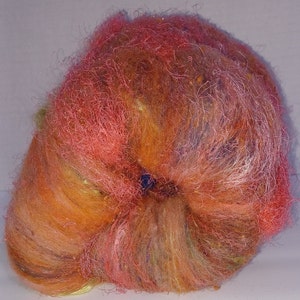 What Winter. Textured art batt for spinning felting weaving crafting etc. Mixed fiber batt. Yummilicious!