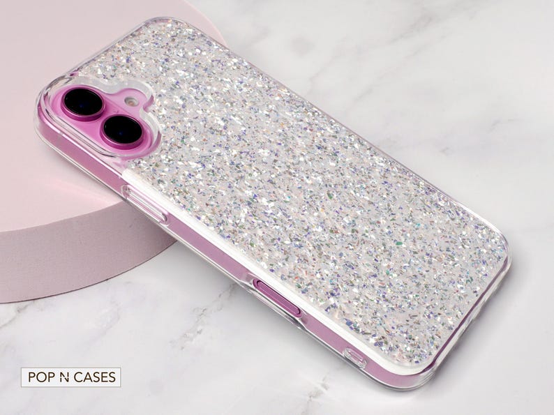 Para iPhone 15 Series Iridescent Crystal Twinkle 24k Gold Holo Glitter Funda para iPhone 14 Funda para iPhone 13 Funda para iPhone 12 imagen 7