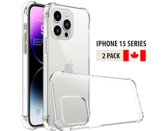 iPhone 15 Clear Gel TPU Phone Case: DIY Lightweight Bumper (2 Pack)
