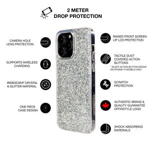 Para iPhone 15 Series Iridescent Crystal Twinkle 24k Gold Holo Glitter Funda para iPhone 14 Funda para iPhone 13 Funda para iPhone 12 imagen 9