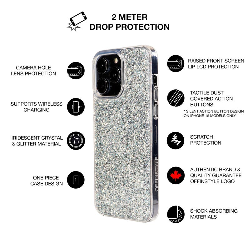 Para iPhone 15 Series Iridescent Crystal Twinkle 24k Gold Holo Glitter Funda para iPhone 14 Funda para iPhone 13 Funda para iPhone 12 imagen 9