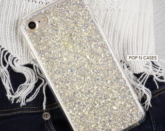 Glitter Sparkly iPhone SE Case Twinkle Iridescent Crystal Shine, iPhone 7 Glitter, iPhone 8 Glitter, iPhone SE 2, iPhone SE 3 Case Glitter