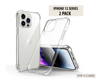 Clear Gel TPU iPhone 12 Case: DIY Lightweight Bumper (2 Pack)