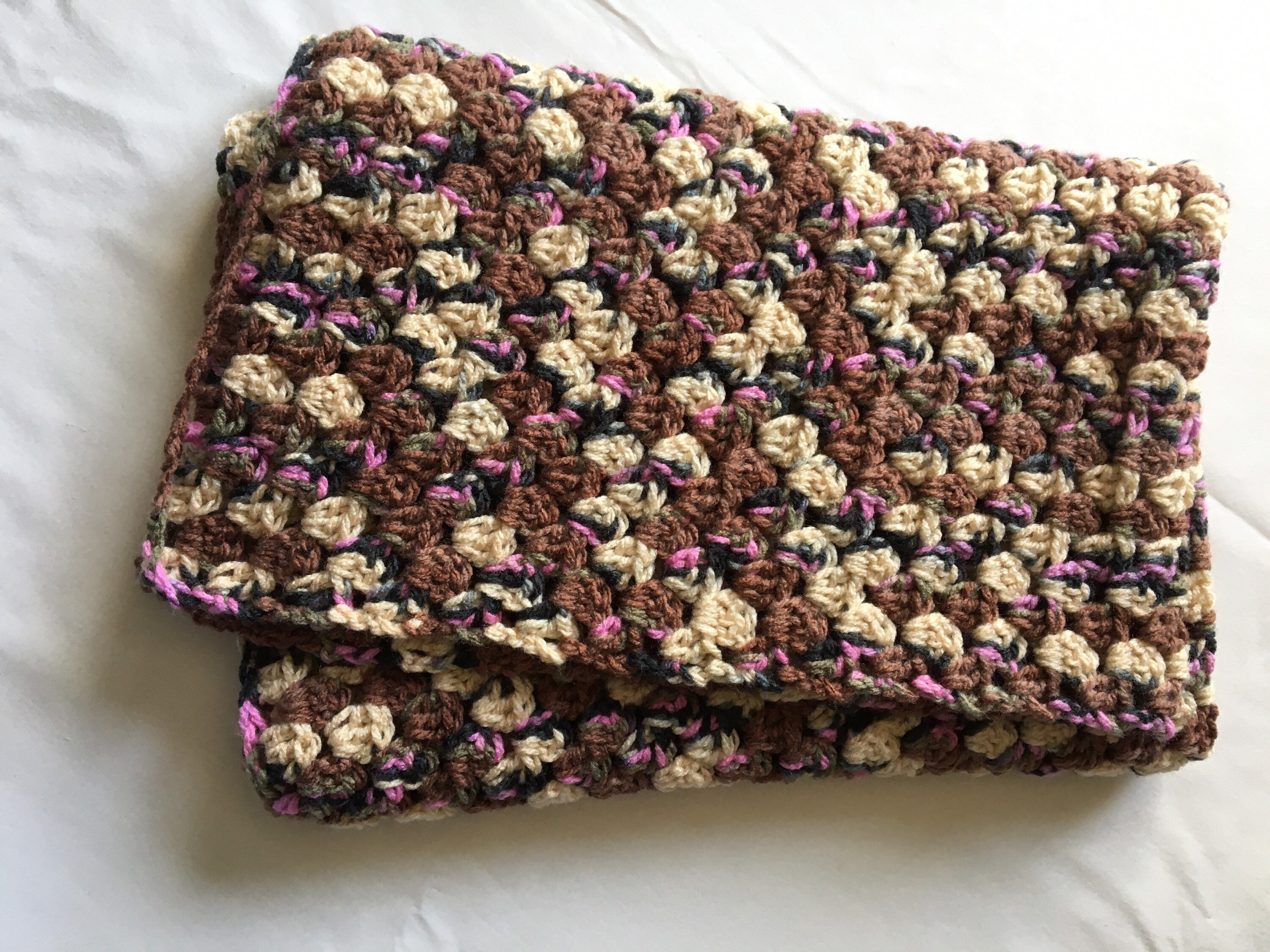 Hand Crocheted BABY BLANKET Multi Random Coloured Crochet Baby Etsy