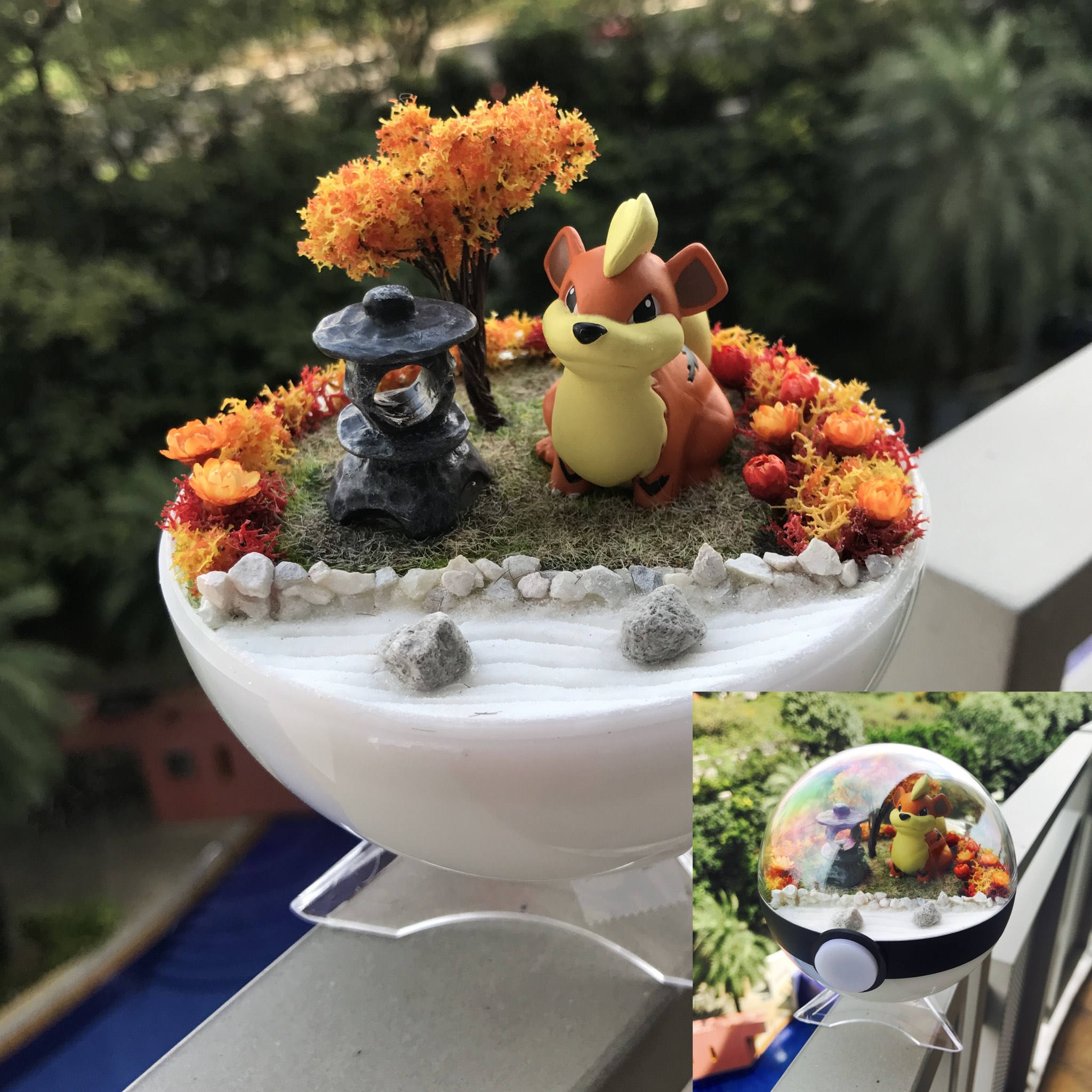 Zen Garden Pokeball Terrarium