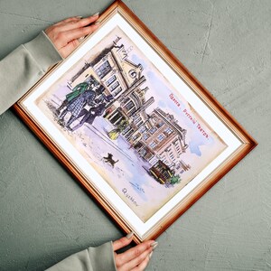 Pittura ad acquerello originale Teatro di Odessa, Arte multimediale mista, Vecchia pittura di Odessa, Acquerello originale, Architettura di Odessa, Arte ucraina