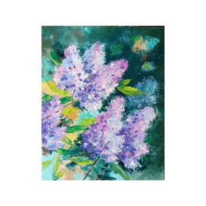Original oil painting Lilac, Spring Painting, Lilac Wall Art, Lilac Decor, Lilac Painting, Ukrainian Artist, Original Art, Textured Painting