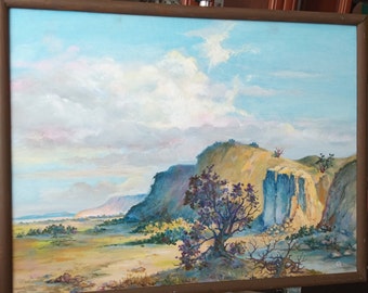 Original oil painting Deserted Coast, Nature Art, Oil Landscape, Ukrainian Artist, Realistic Landscape, Calming Painting, Unique Wall Art