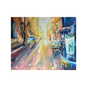 Original oil painting New York, City Wall Art, New York Painting, Modern Art, Ukrainian Artist, Textured Painting, New York Memories Art