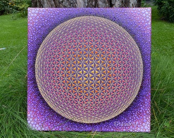 Dotpainting/Mixing Technology "Flower of life"