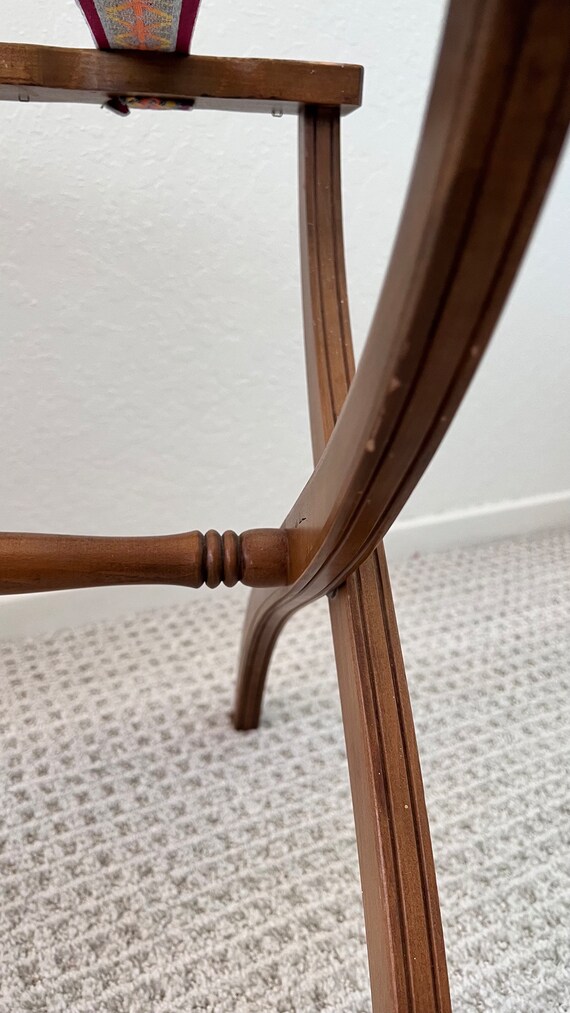 Vintage Wood Luggage Rack Suitcase Holder Gem