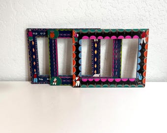 Colorful Painted Wood Frames Ecuador | Set of 3