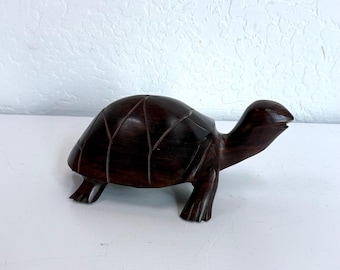 Large Handcarved Ironwood Tortoise Turtle